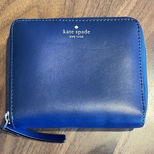 Kate Spade Royal Blue zipper wallet